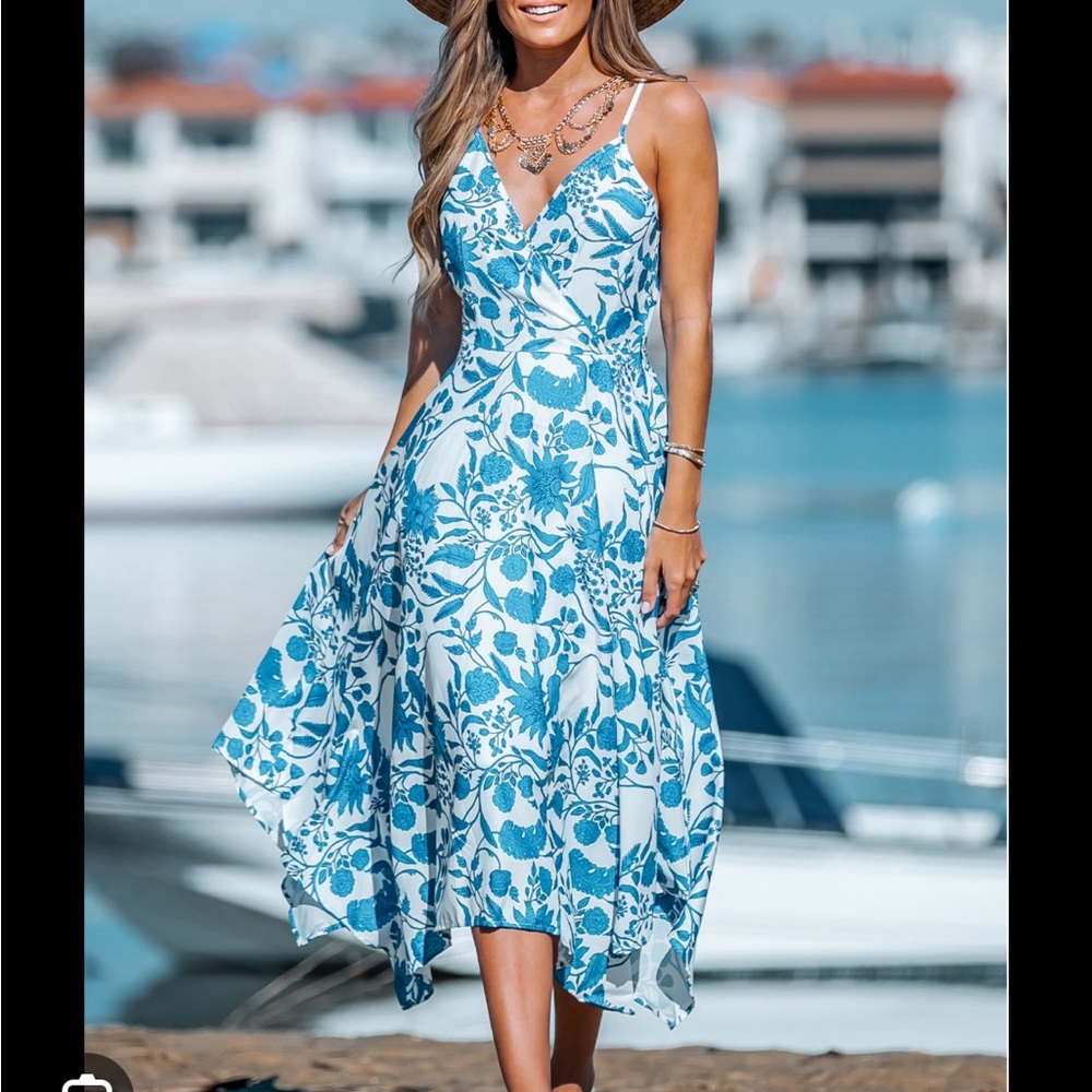 NWT Desert Sunset Floral Print Cami Maxi Dress